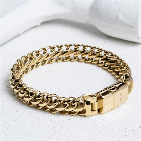 pulseras de oro para hombre